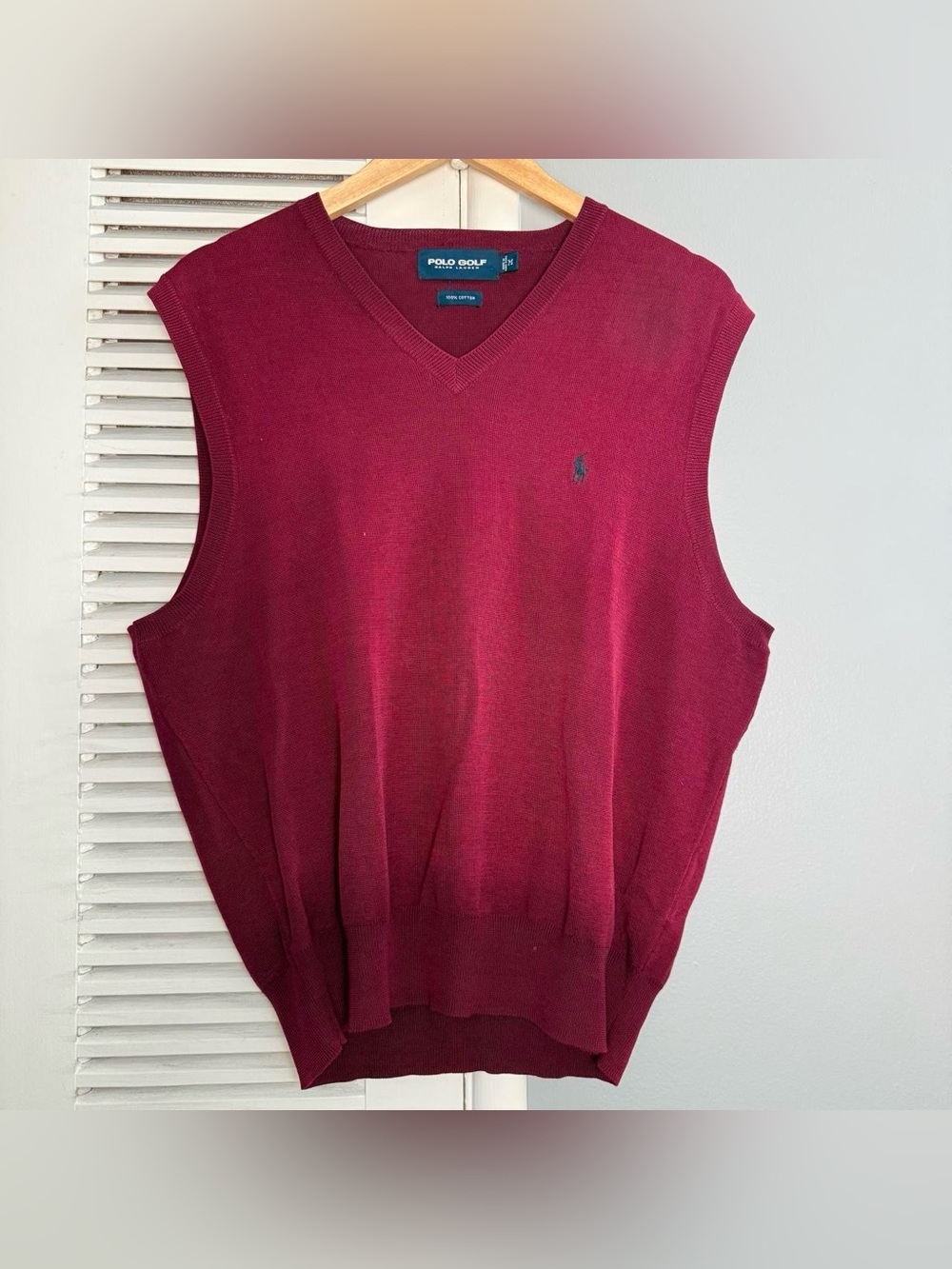 Vintage 90’s Polo Ralph Lauren Golf Burgundy Vest Sweater